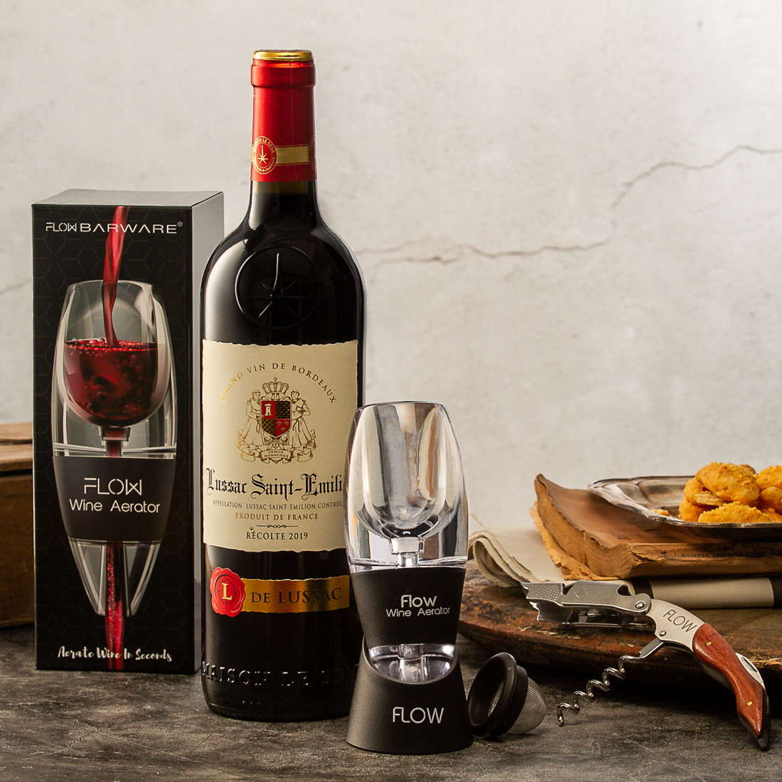 FLOW Wine Aerator & Base The Kitchen Gift Company