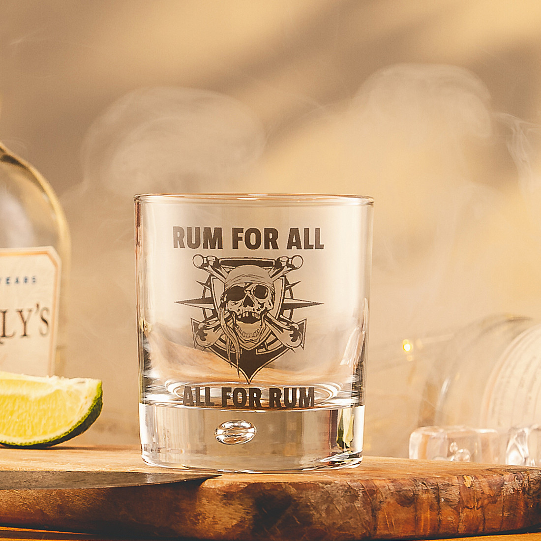 Rum Glass Pirate Design The Kitchen Gift Company