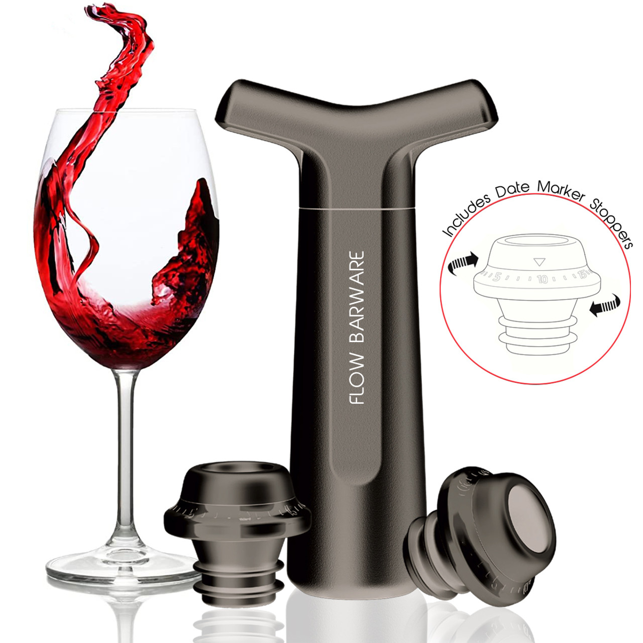 FLOW Wine Vacuum Pump & | The Kitchen Gift Company