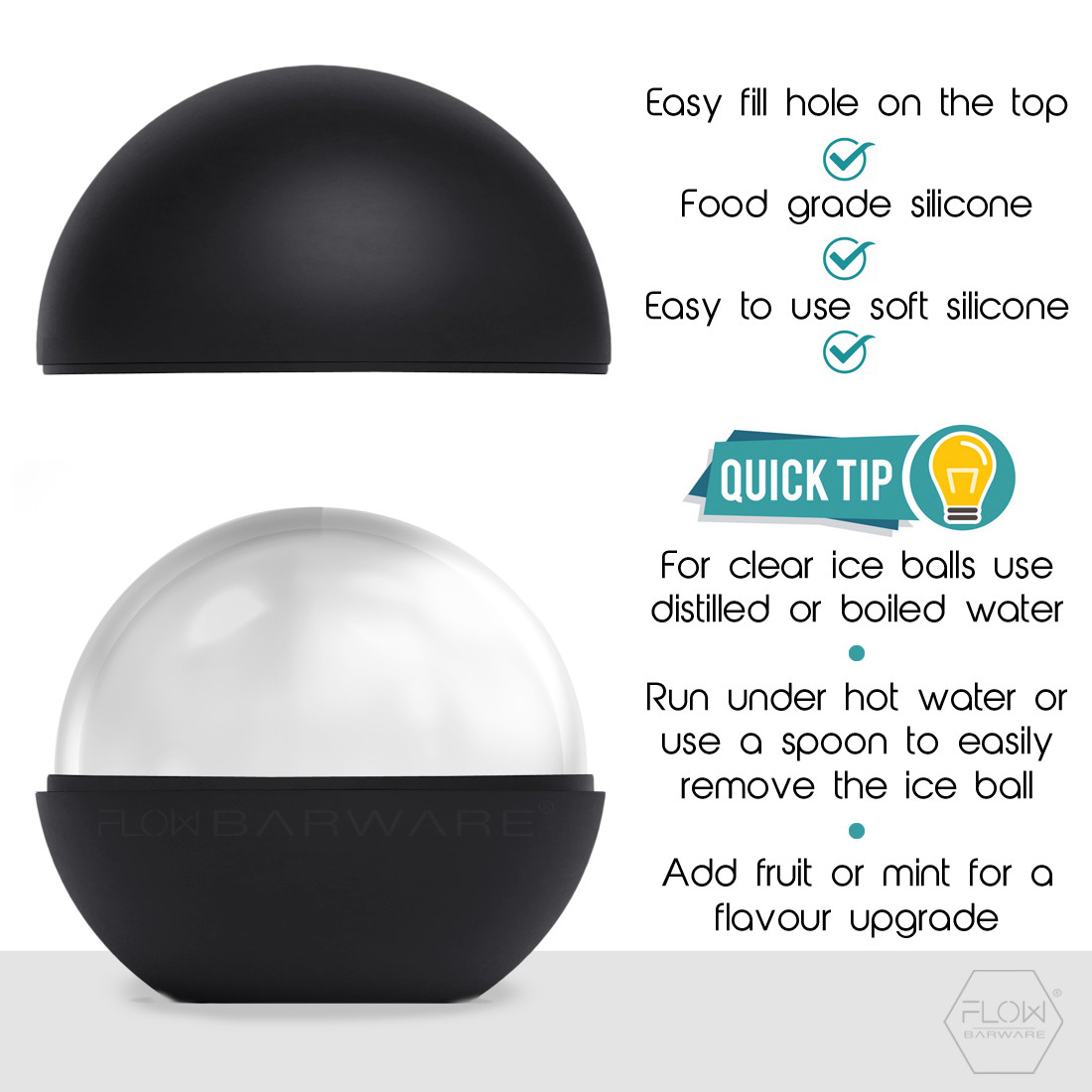 Large Ice Ball Moulds x 4 The Kitchen Gift Company