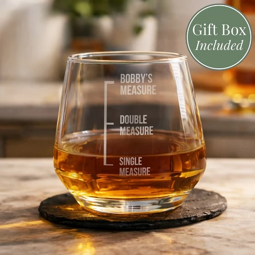 Personalised Measures Whisky Glass