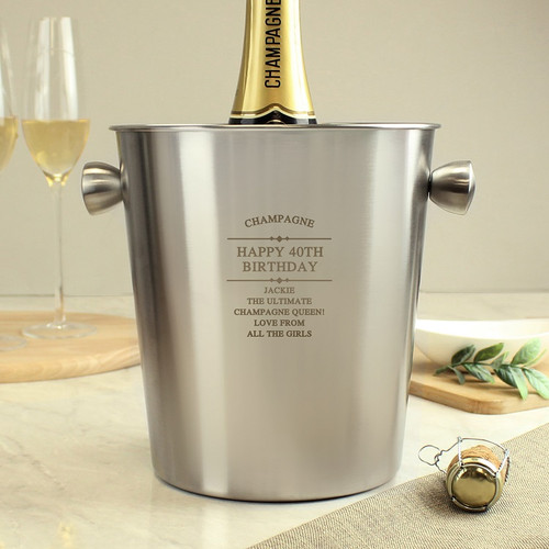 Personalised 40th Birthday Champagne Bucket