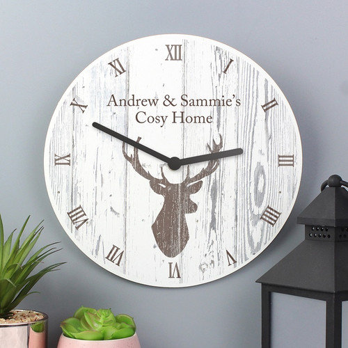 Personalised Wooden Clock for new home
