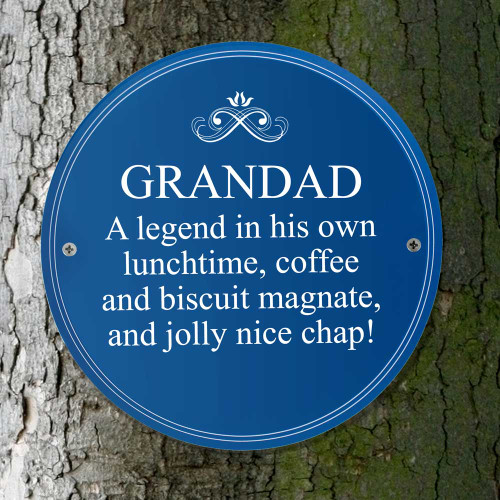 Personalised Heritage Plaque for Grandad