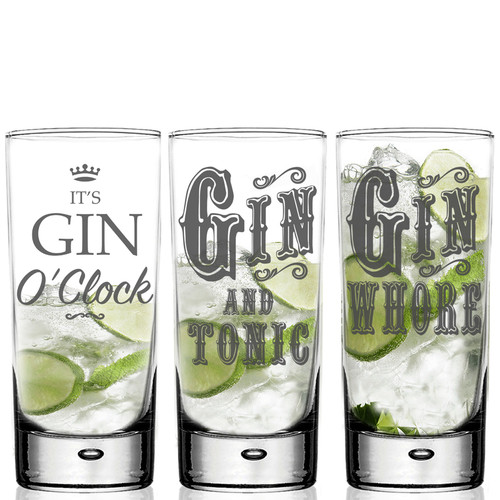 Gin and Tonic Highball G&T Glass The Kitchen Gift Company