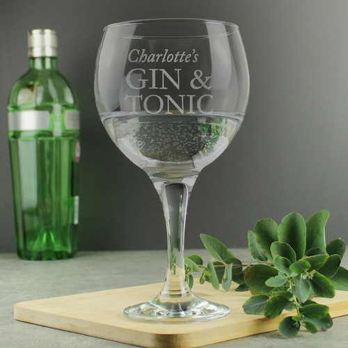 Personalised Gin & Tonic Balloon Glass