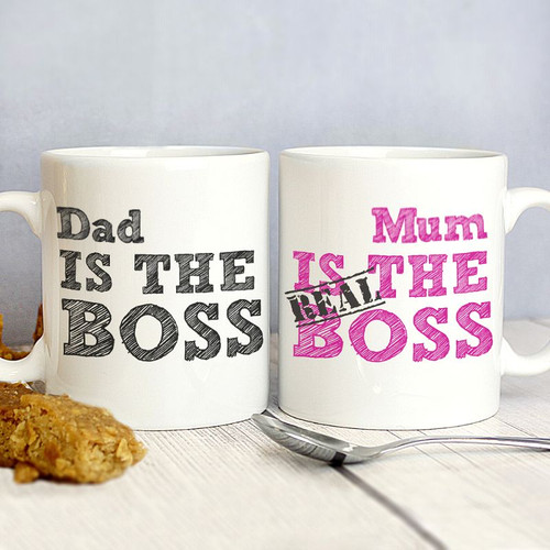 Personalised Mum and Dad Mug Set