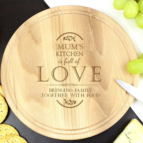 Personalised Mum's Kitchen Wooden Chopping Board