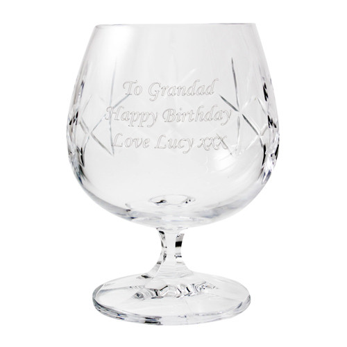 Personalised Crystal Brandy Glass - Engraved Brandy Snifter