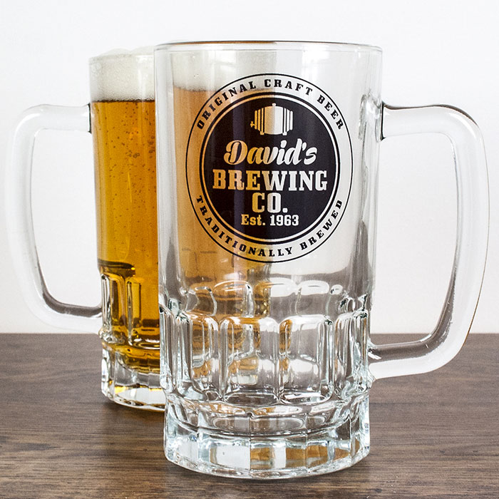 Personalised Engraved Glass Tankard Beer Mug 14oz (40cl) - Foto 9