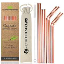 Reusable Copper Drinking Straws Flowecostraws