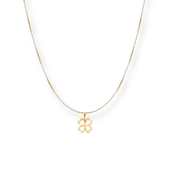 ETERNAL FOUR LEAF CLOVER PENDANT CHAIN NECKLACE