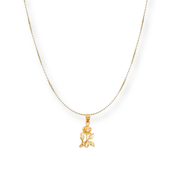 NIGHTINGALE ROSE PENDANT CHAIN NECKLACE