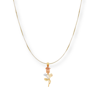 PURE LOVE ROSE PENDANT CHAIN NECKLACE