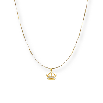 CORONATION CROWN PENDANT CHAIN NECKLACE
