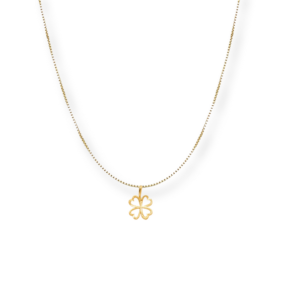 ETERNAL FOUR LEAF CLOVER PENDANT CHAIN NECKLACE