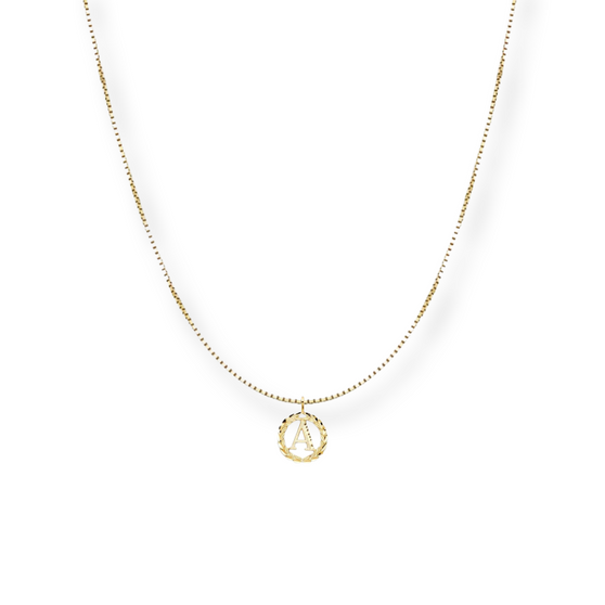 FIRST LETTER INITIAL PENDANT CHAIN NECKLACE