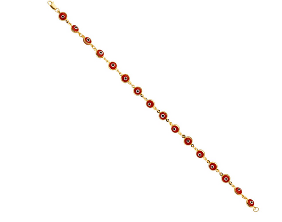 EVIL EYE CHERRY RED  BRACELET