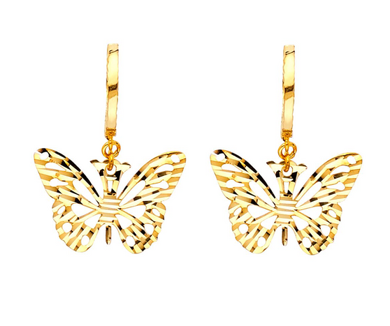 STILL LIFE BUTTERFLY HANGING EARRINGS
