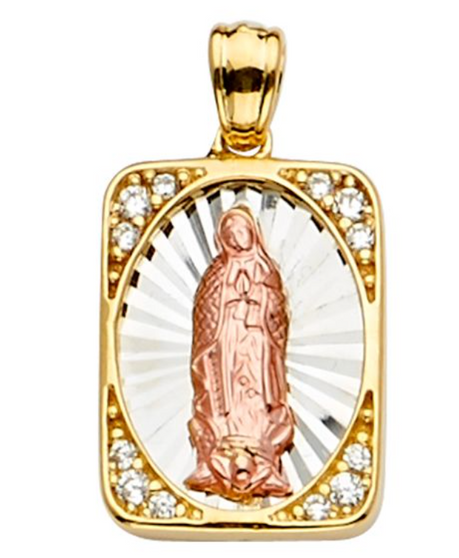 OUR LADY OF GUADALUPE STAMP PENDANT