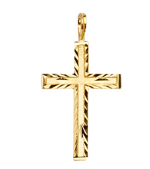 DIAMOND CUT CROSS PENDANT