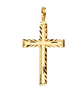DIAMOND CUT CROSS PENDANT