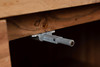 close-up of closing mechanism