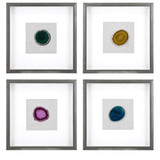 4 Color Agate Stone in Framed (4 pcs set)