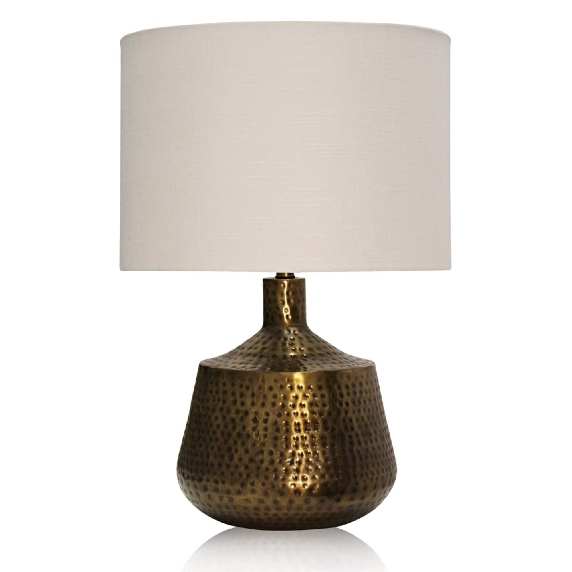 Antique Brass Embossed Design Metal base Table Lamp