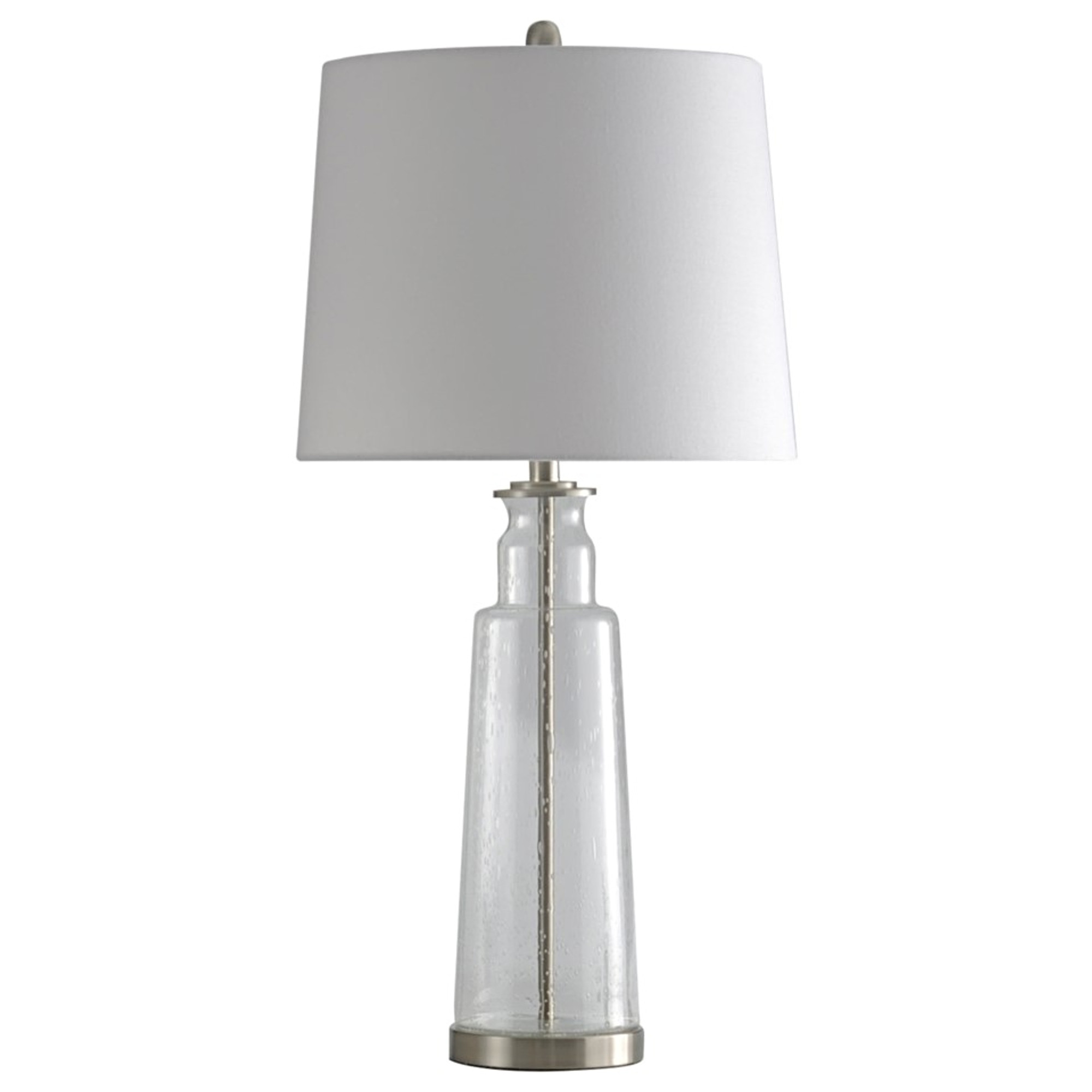 Clear Seeded Glass Table Lamp