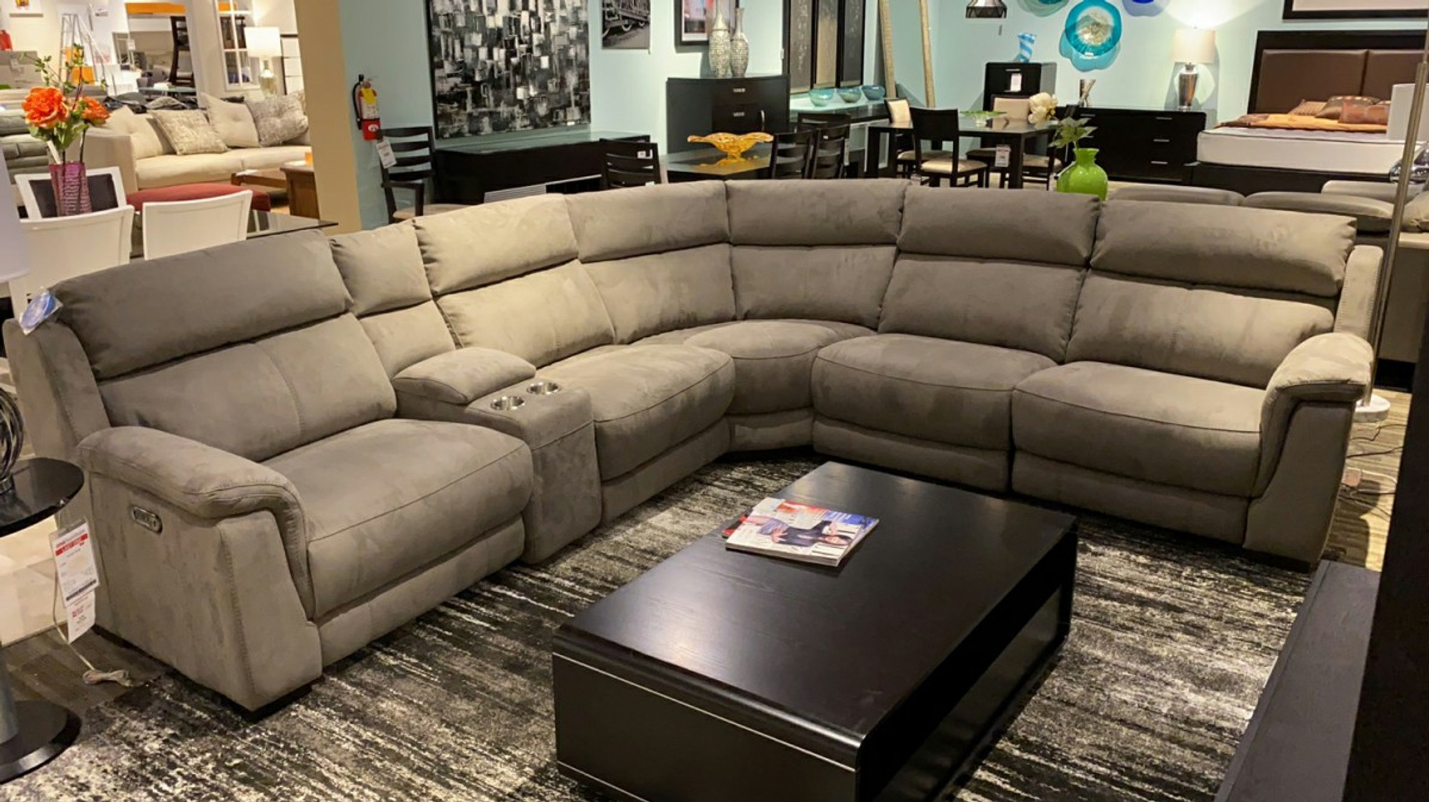 six piece sectional with recliners