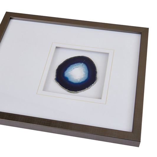 Blue Agate Stone Framed Graphic
