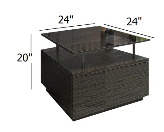 Activate Glass Top End Table