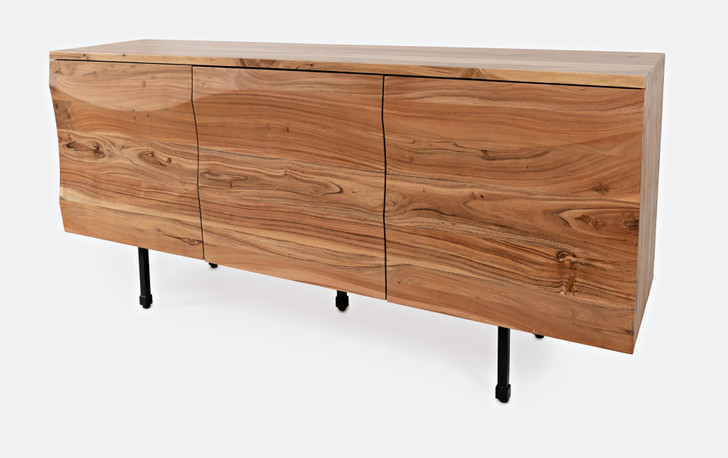 side three quarters view of sideboard