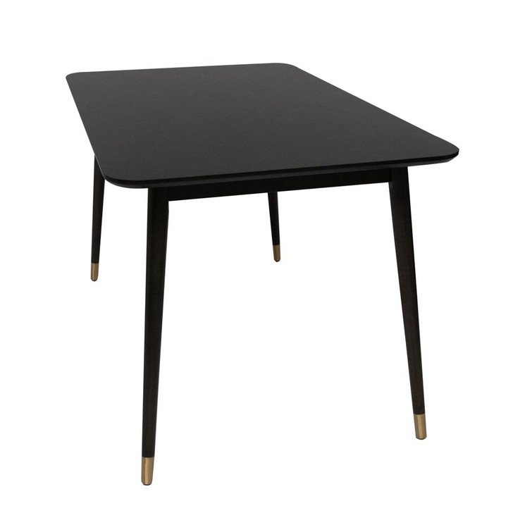 turned side view of dining table