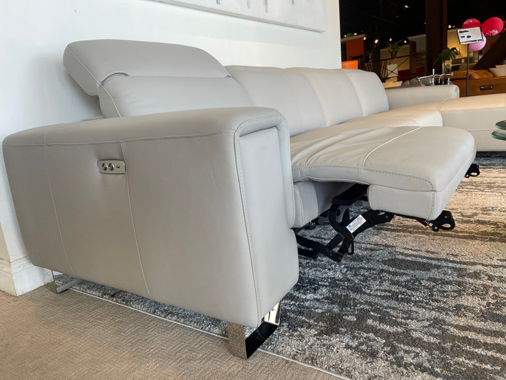 Endora Leather Power Sectional