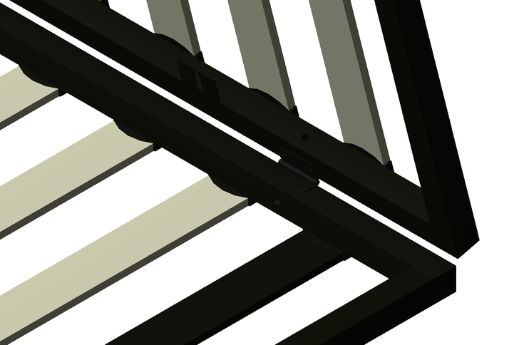 Free Standing Metal Frame Slat