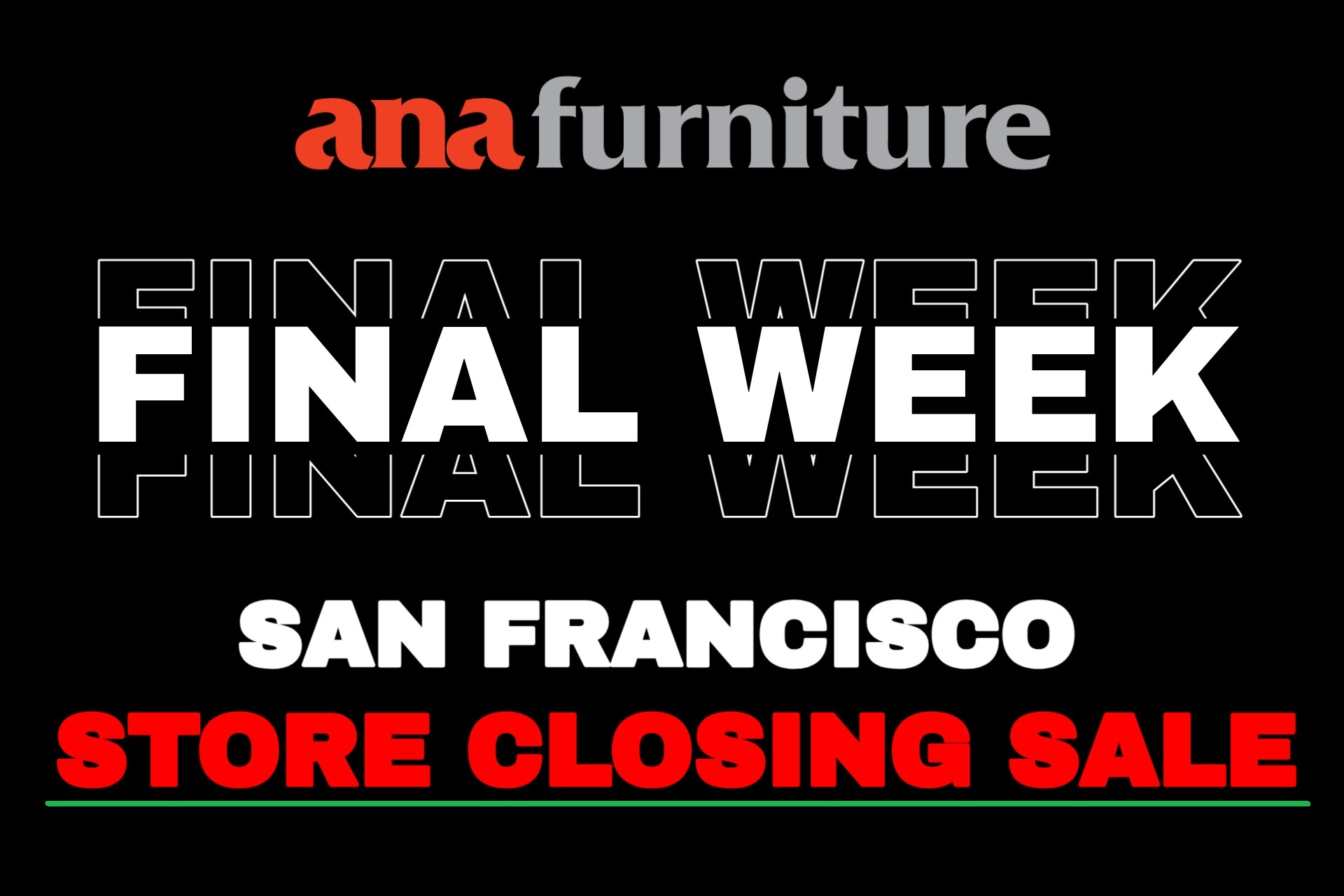 Final week closing sale