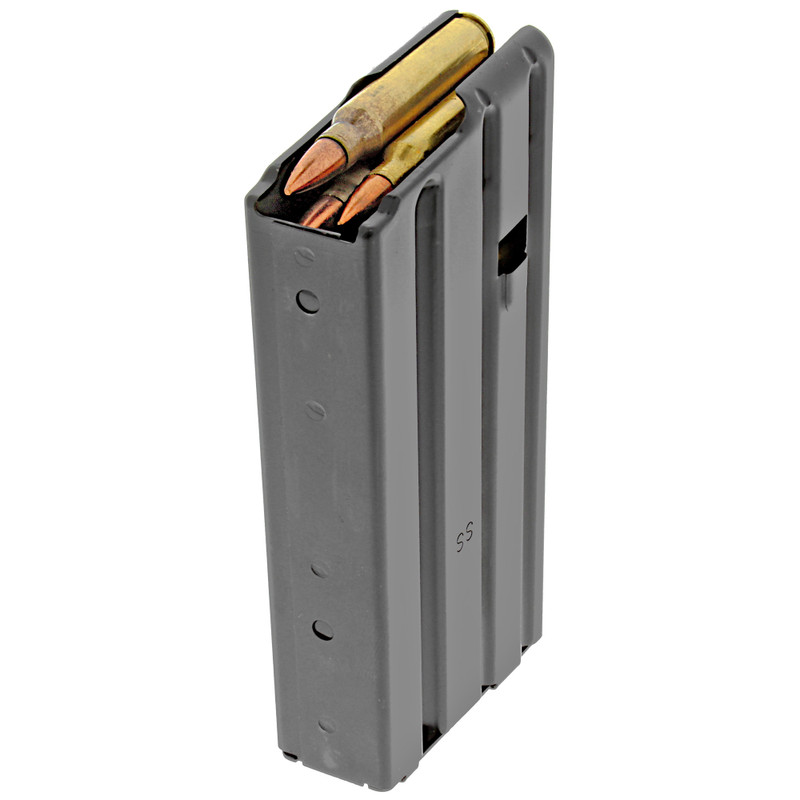 Duramag AR-15 223/556 10/20 Round Magazine - Stainless Steel - Black