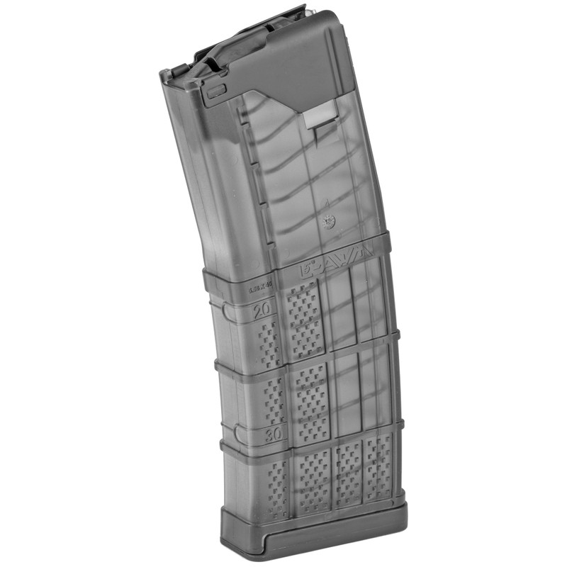 Lancer L5AWM AR-15 223/556 10/30 Round Magazine - Translucent Smoke