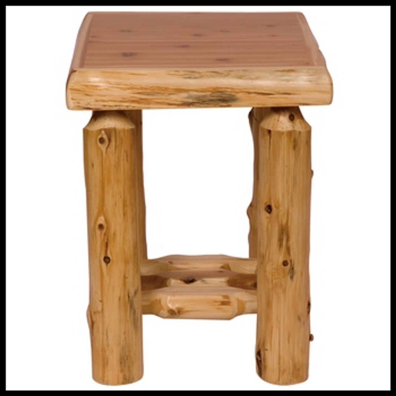 Cedar Log Nightstand Prairie Mountain It's a Crock