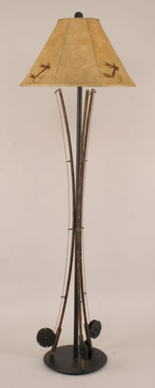 Iron 3-Fishing Pole Floor Lamp - Prairie Mountain - It's a Crock