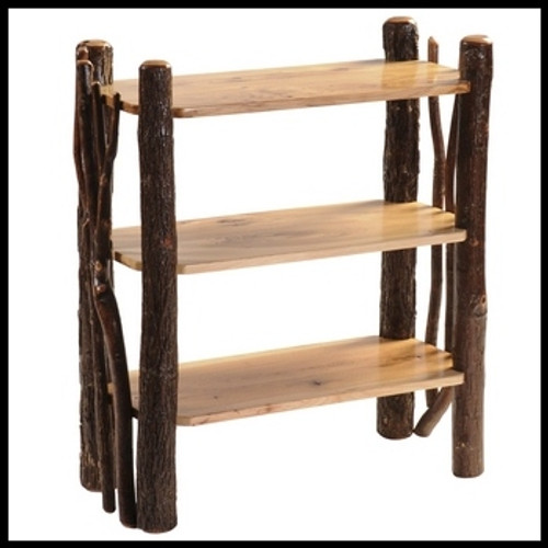 Open Bookshelf with Twig Accents (40"W x 13"D x 36"H)
