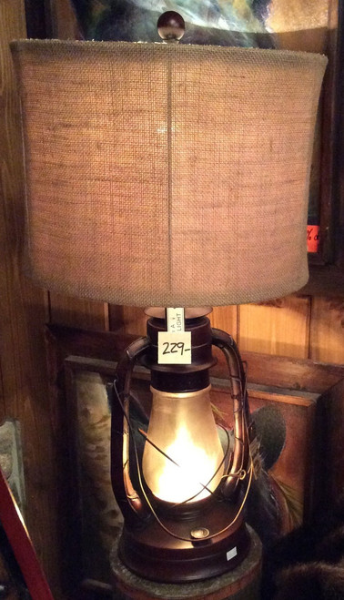 Oil Lantern Table Lamp w/Night Light 26.75"Ht. Antique Lantern Finish