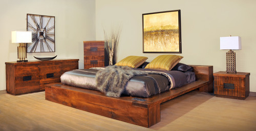 Bed (KIng, Queen & Double)
Headboard Height 24"
Includes Plywood Platform With Centre Supports