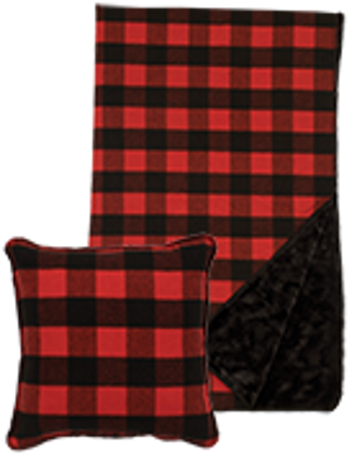 Buffalo Plaid Throw & Pillow