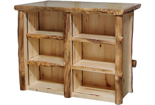 Open Bar (60″W)
in Natural Panel & Natural Log
2-Extra Shelf (ES)
60"W x 30"D x 42"H