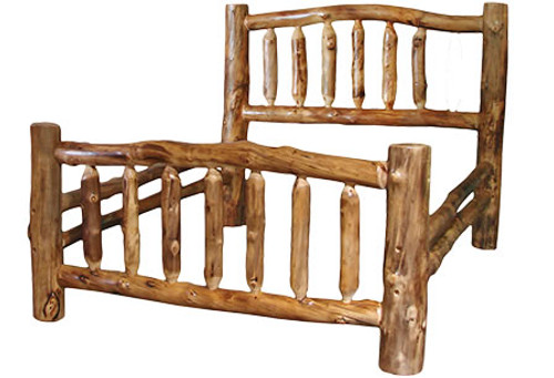 Corral Queen Bed shown in Natural Log
Comes in Natural Panel or Wild Panel and Natural log or Gnarly log.
73"W x 93"L x 58"H