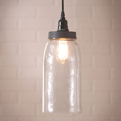 Large Mason Jar Pendant