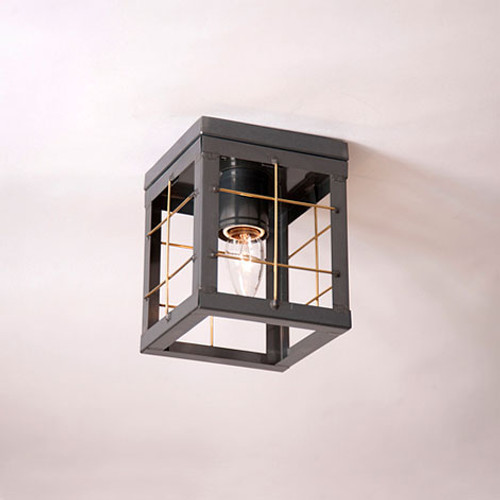 Single Ceiling Light with Brass Bars in Country Tn